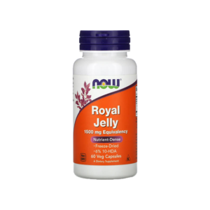 كبسولات رويال جيلي غذاء ملكات النحل من شركة ناو فودز - 60 كبسولة/تركيز 1500مجم - Now Foods Royal Jelly Capsules - 60 Capsules/1500 mg