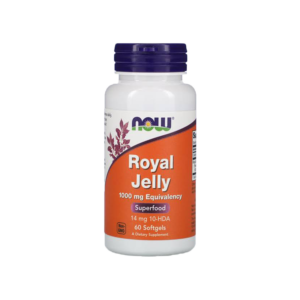 كبسولات رويال جيلي غذاء ملكات النحل من شركة ناو فودز - 60 كبسولة/تركيز 1000مجم - Now Foods Royal Jelly Capsules - 60 Capsules/1000 mg