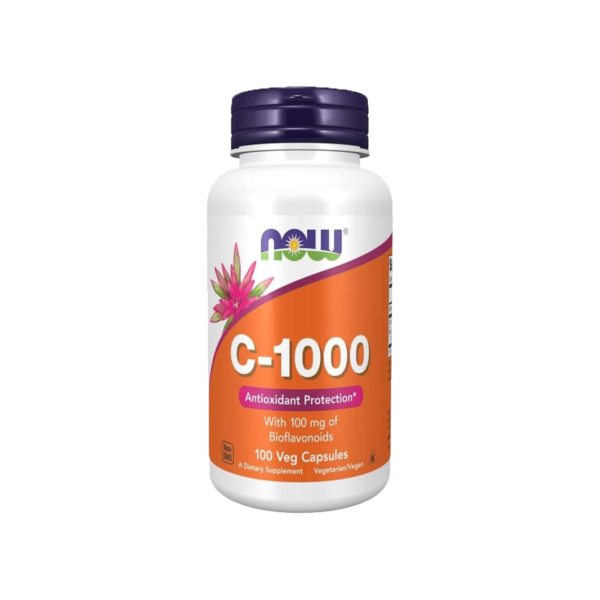 كبسولات فيتامين سي للمناعة من شركة ناو فودز - 100 كبسولة/تركيز 1000C - Now Foods Vitamin C Immune Support 1000C 100 Capsules