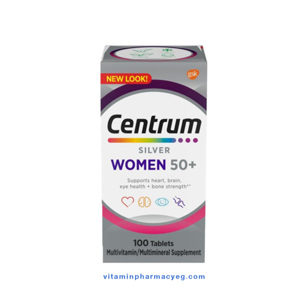 سنتروم سيلفر 50+ للنساء 100 قرص - Centrum Silver 50+ for Women 100 Tablets