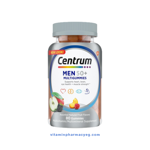 سنتروم سيلفر 50+ مضغ بطعم الفواكهة للرجال 100 قطعة - Centrum Silver 50+ Fruit Flavored Chewables for Men 100 Count
