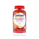 سنتروم مالتي جوميز مع أوميجا 3 لدعم صحة القلب والطاقة 110قطعة - Centrum Multi Gummies with Omega 3 for Heart Health and Energy Support 110pcs