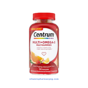 سنتروم مالتي جوميز مع أوميجا 3 لدعم صحة القلب والطاقة 110قطعة - Centrum Multi Gummies with Omega 3 for Heart Health and Energy Support 110pcs